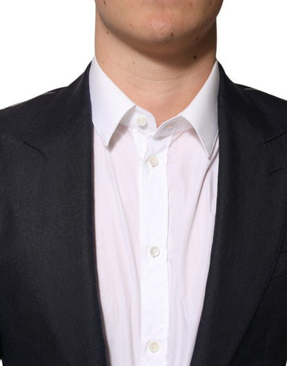 Dolce & Gabbana Dark Blue Single Breasted Men Suit Blazer