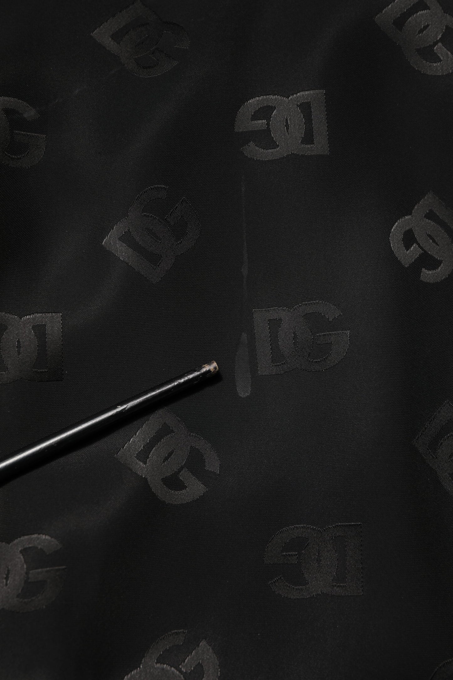 Dolce & Gabbana Black Polyester Logo Monogram Coat Jacket