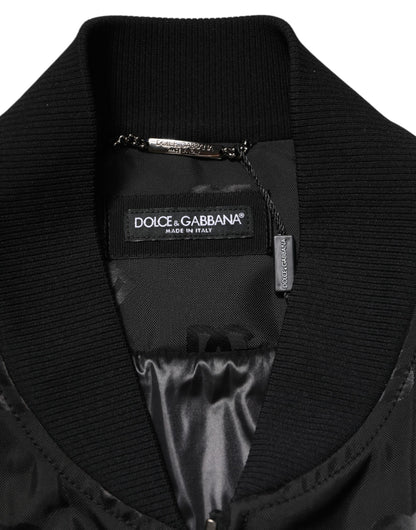 Dolce & Gabbana Black Cargo Windbraker Logo Mania Jacket