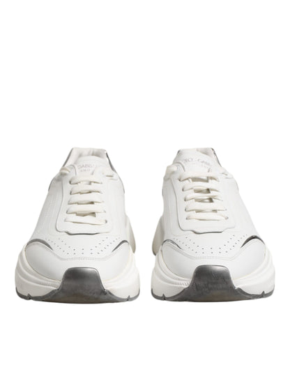 Dolce & Gabbana White Daymaster Leather Low Top Sneakers Shoes