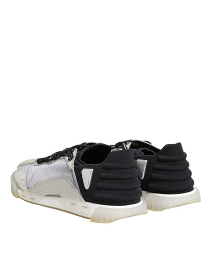 Dolce & Gabbana Black Silver NS1 Men Low Top Sneakers Shoes