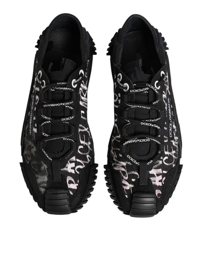 Dolce & Gabbana Black White NS1 Lace Up Low Top Sneakers Shoes