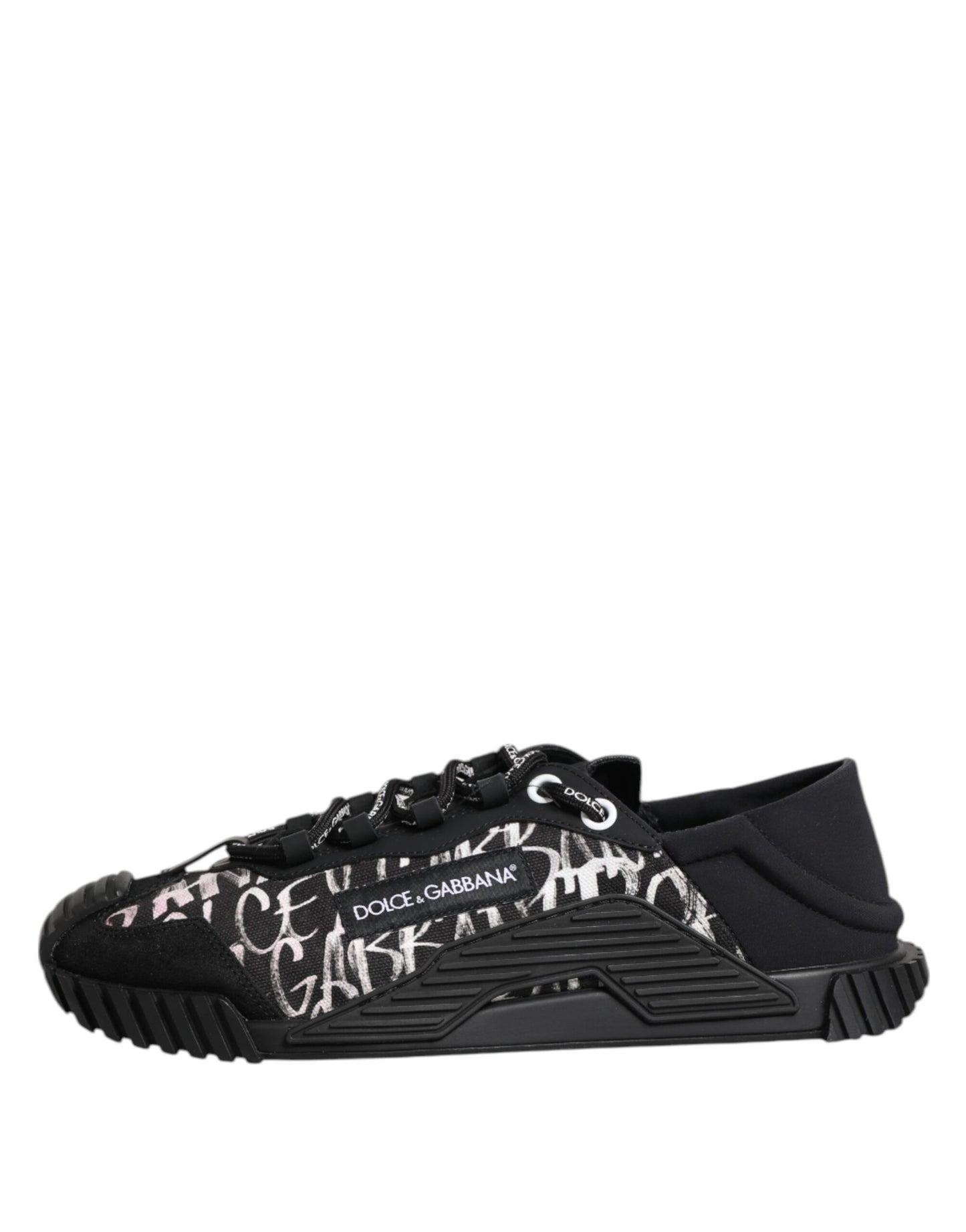 Dolce & Gabbana Black White NS1 Lace Up Low Top Sneakers Shoes