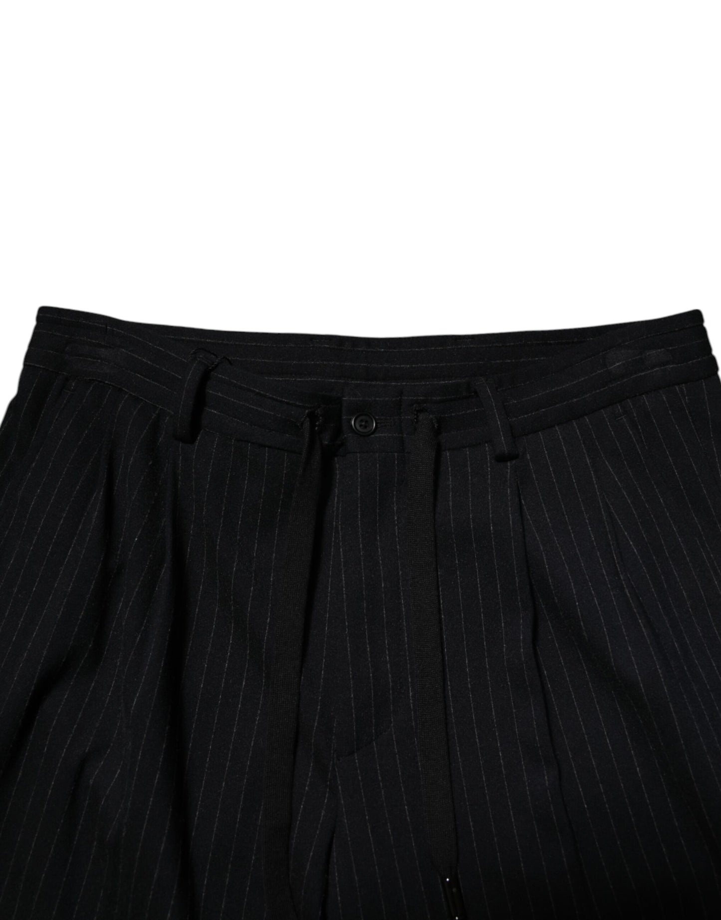 Dolce & Gabbana Black Stripes Viscose Skinny Dress Men Pants