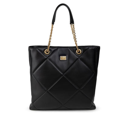 Dolce & Gabbana Black Leather Tote Bag