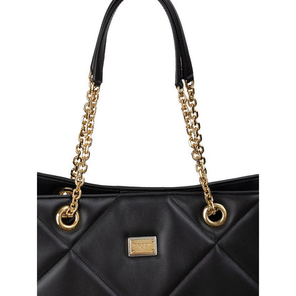 Dolce & Gabbana Black Leather Tote Bag