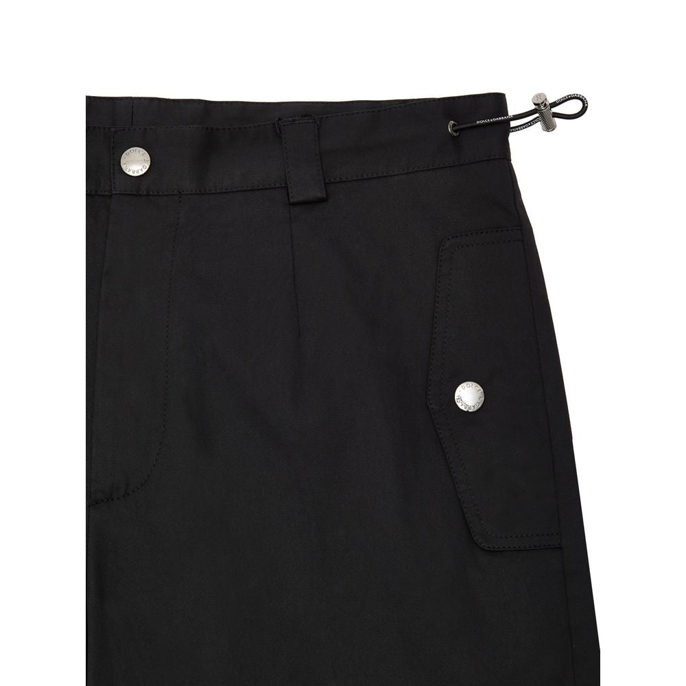Dolce & Gabbana Black Cotton Cargo Pant