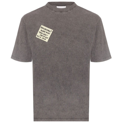 Diego Venturino Gray Cotton T-Shirt