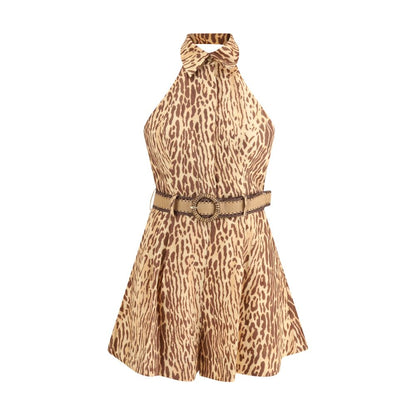 Zimmermann Leopard kurzes Kleid