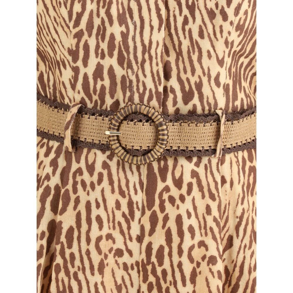 Zimmermann Leopard kurzes Kleid