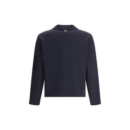 Thom Browne Double Face Full Zip Up Cardigan In Meri