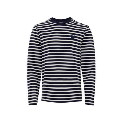 Maison Kitsuné Blue Cotton Long Sleeve