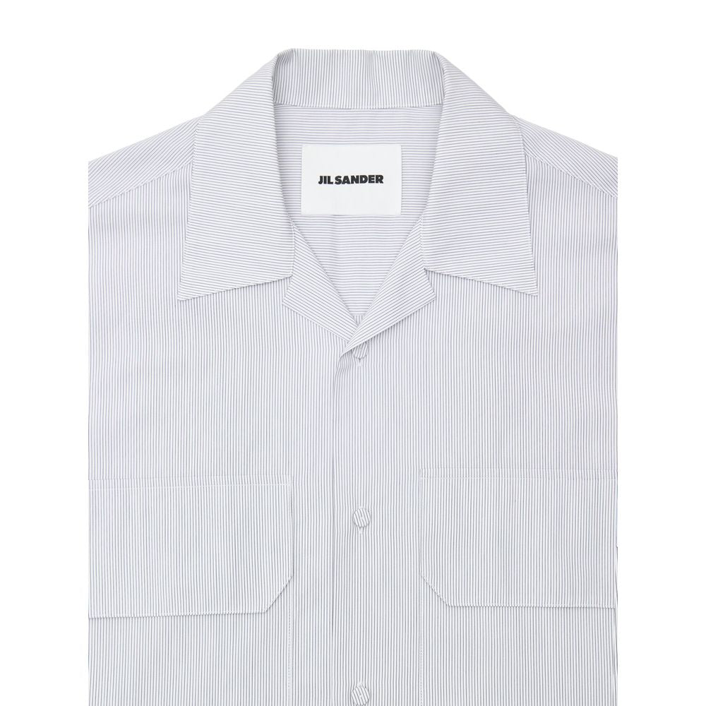 Jil Sander Blue Cotton Shortsleeve