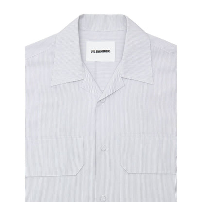 Jil Sander Blue Cotton Shortsleeve