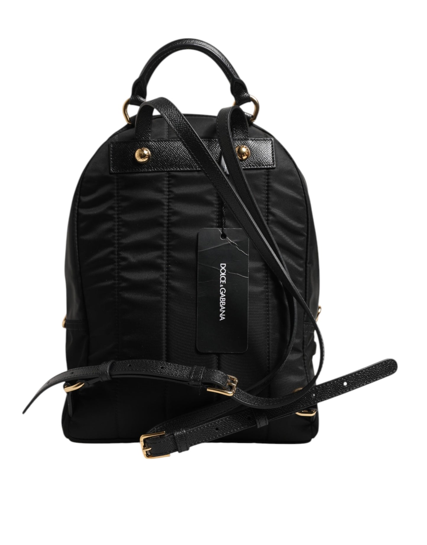 Dolce & Gabbana Black Nylon #DGFAMILY VULCANO Embellished Backpack Bag