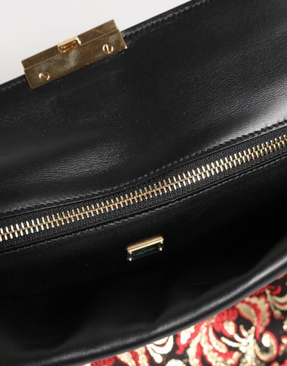 Dolce & Gabbana Multicolor Jacquard Floral Document Briefcase Bag