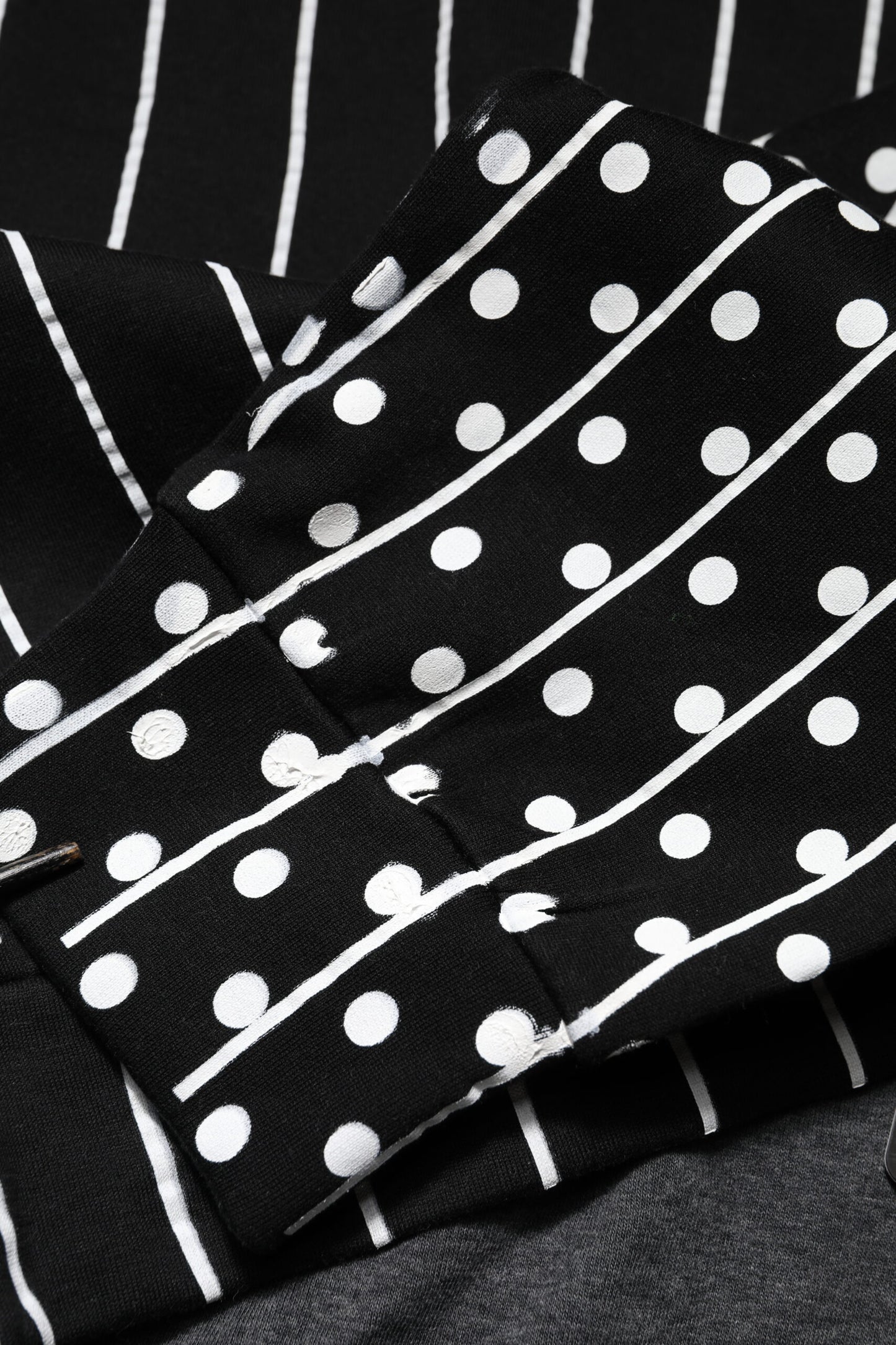 Dolce & Gabbana Black Stripes Hooded Men Sweatshirt Sweater