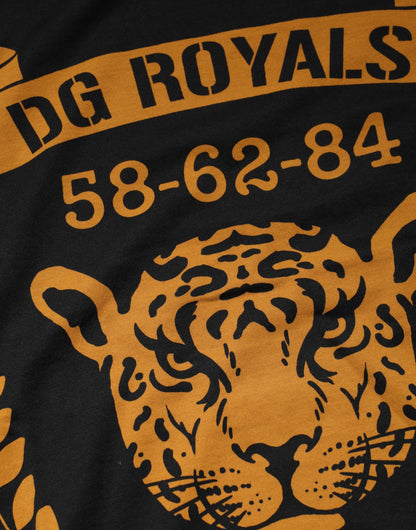 Dolce & Gabbana Black DG Royals Cotton Crew Neck T-shirt