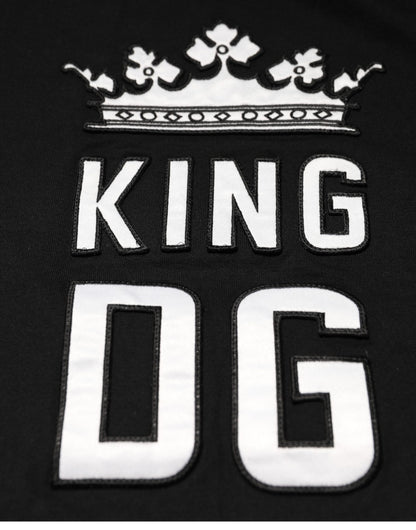 Dolce & Gabbana Black DG King Crown Cotton Crew Neck T-shirt