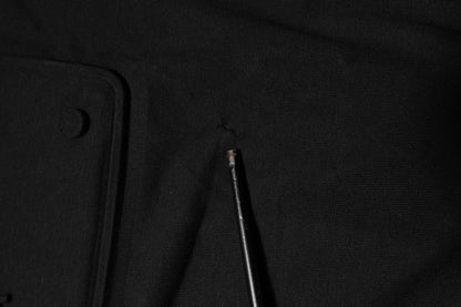 Dolce & Gabbana Black Embossed Logo Cotton Crew Neck T-shirt