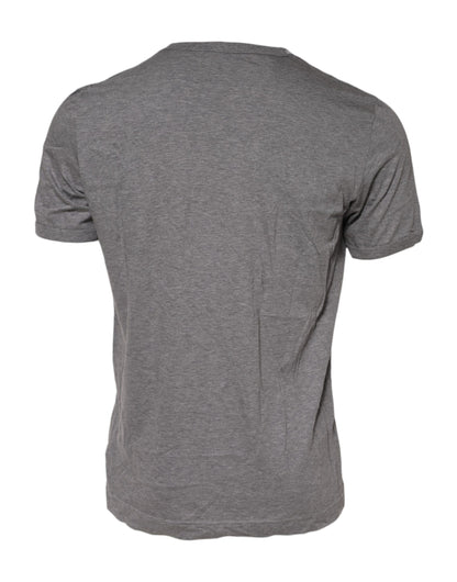 Dolce & Gabbana Gray #DGFamily Cotton Crew Neck T-shirt
