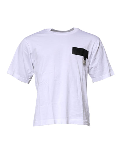 Dolce & Gabbana White Logo Crew Neck Short Sleeves T-shirt
