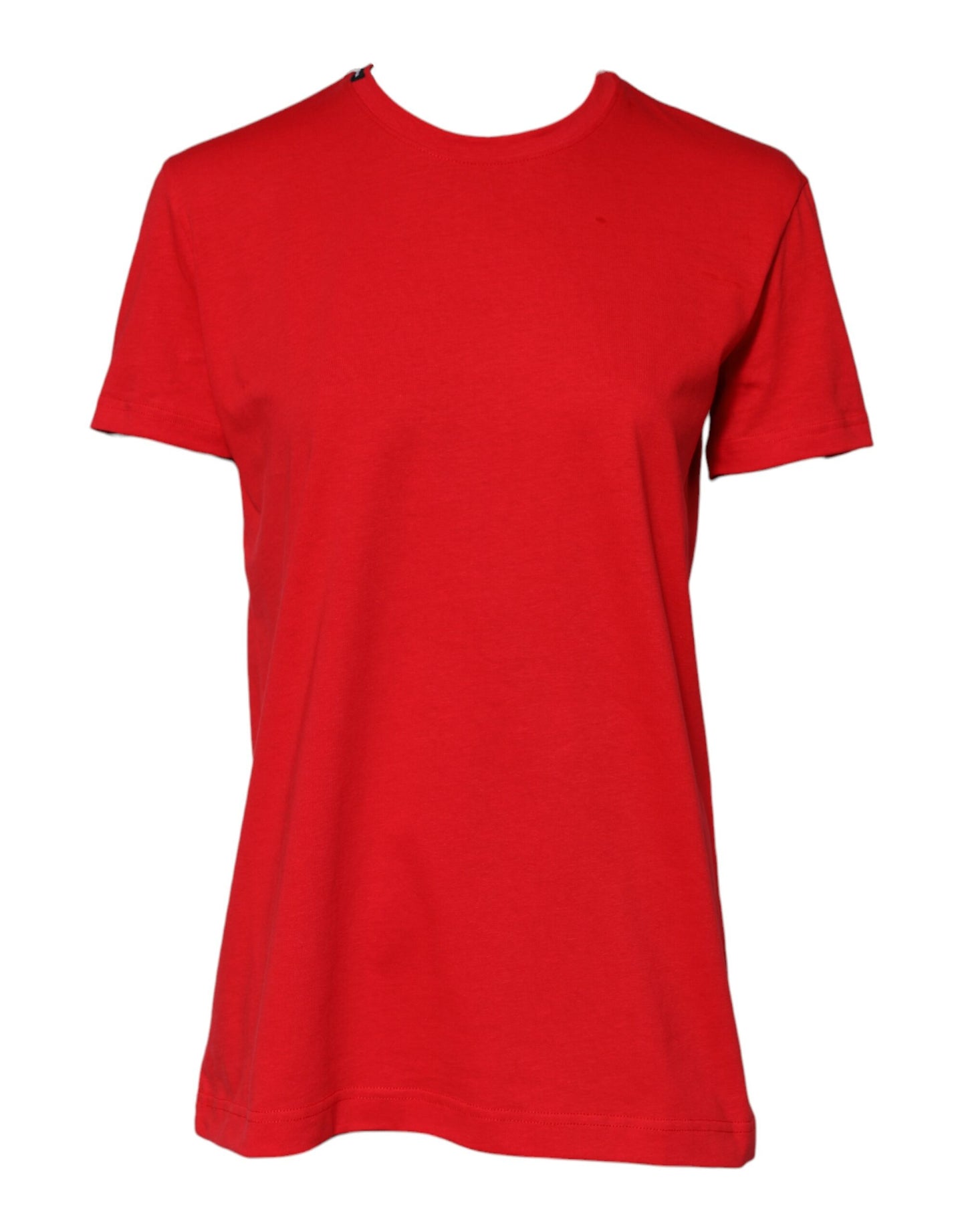 Dolce & Gabbana Red Plain Crew Neck Short Sleeves T-shirt