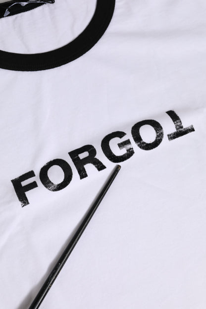 Dolce & Gabbana White Cotton Crew Neck Cropped Top T-shirt