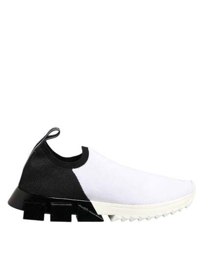 Dolce & Gabbana White Black Low Top Sorrento Sneakers Shoes