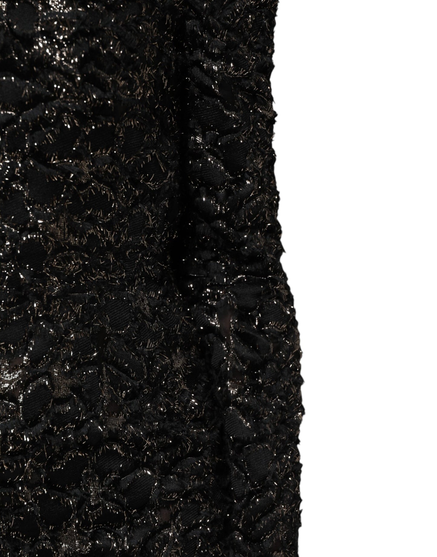 Dolce & Gabbana Black Sequin Bouclé Tweed Sheath Dress