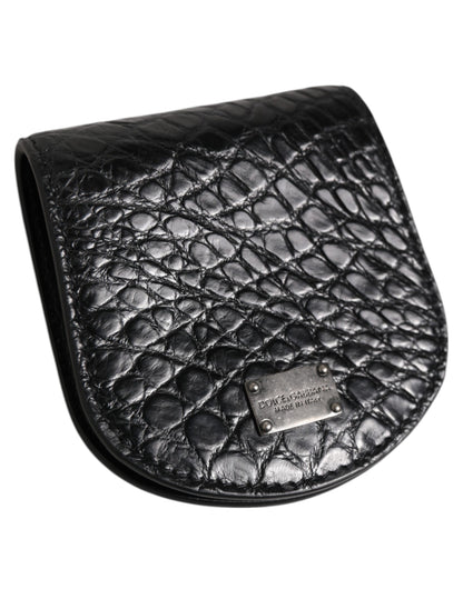 Dolce & Gabbana Exquisite Exotic Skin Coin Case Wallet