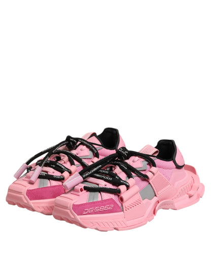 Dolce & Gabbana Pink Low Top Space Women Sneakers Shoes