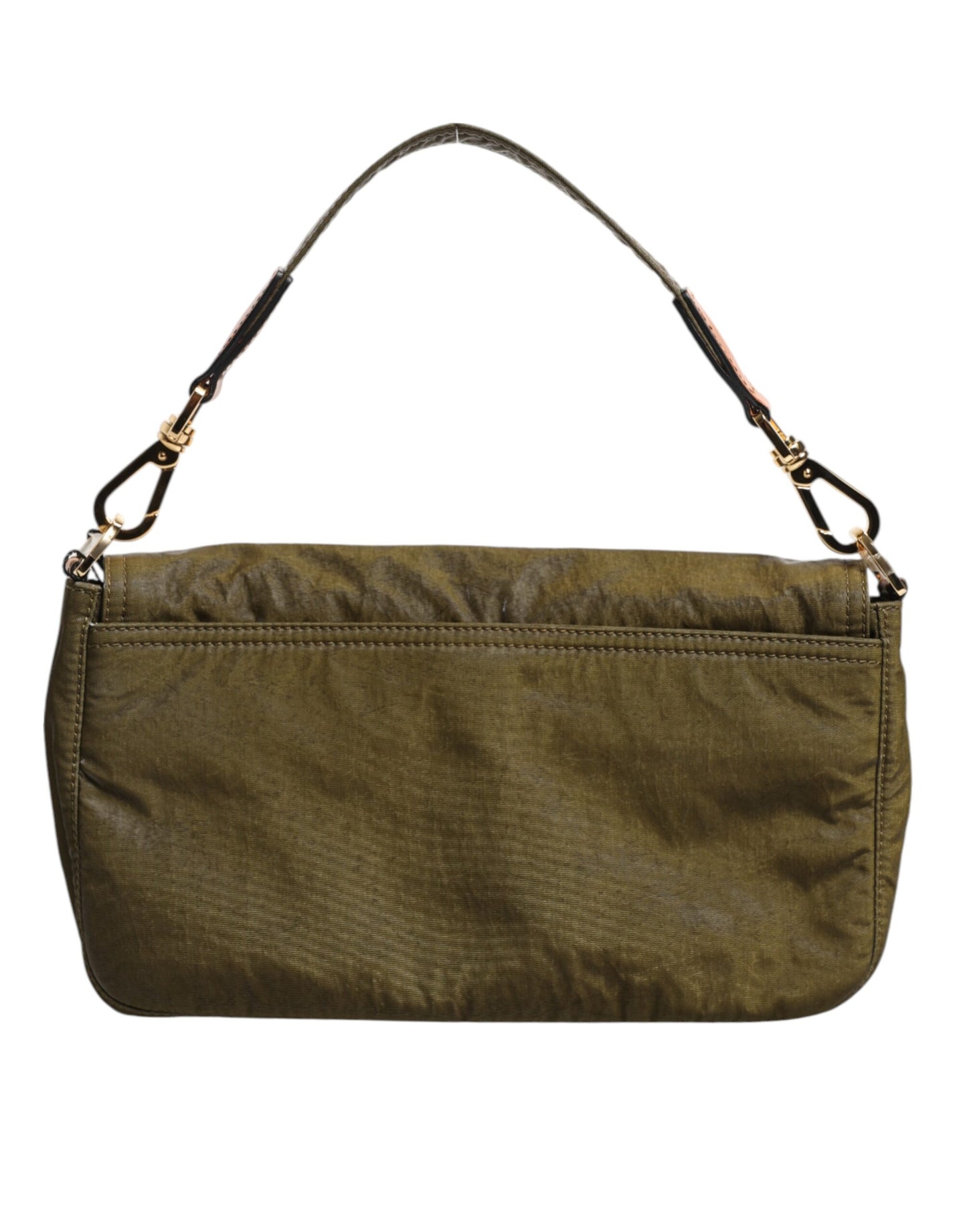 Dolce &amp; Gabbana Handtasche mit dunkelgrünem Nylon-Logo-Schulterriemen