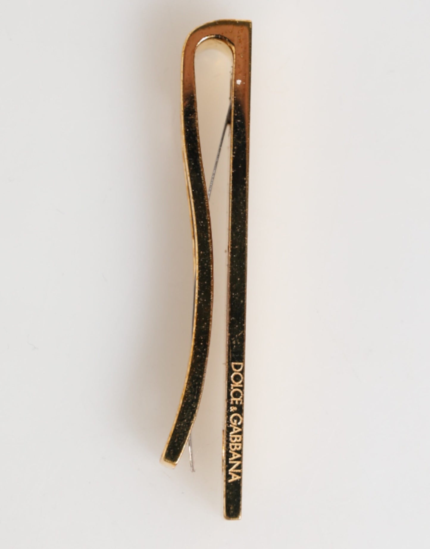 Dolce &amp; Gabbana Krawattenklammer mit goldfarbenem Messinglogo für Herren