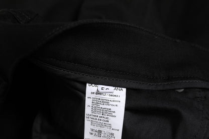 Dolce & Gabbana Black Cotton Skinny Jeans Men Trouser Pants