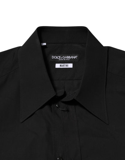 Dolce & Gabbana Black MARTINI Slim Fit Dress Formal Men Shirt
