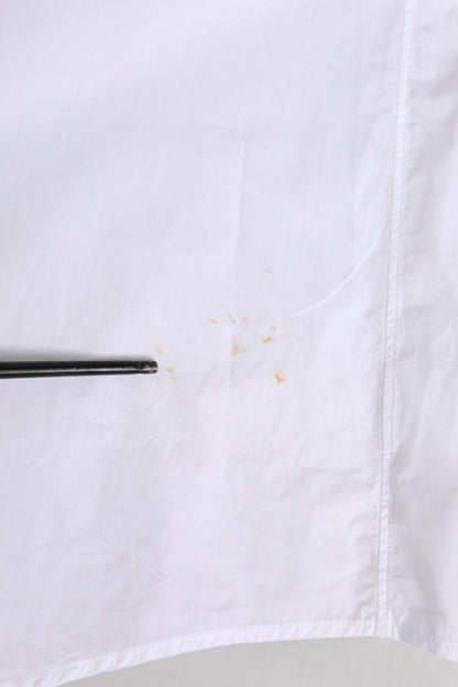 Dolce & Gabbana White Cotton Crown Collar GOLD Formal Shirt