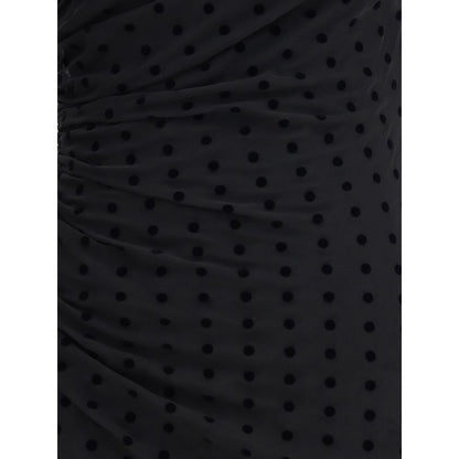 Alessandra Rich Polka-dot one-shoulder Dress