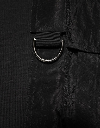 Dolce & Gabbana Black Cotton Embroidered DG Logo Pocket T-shirt