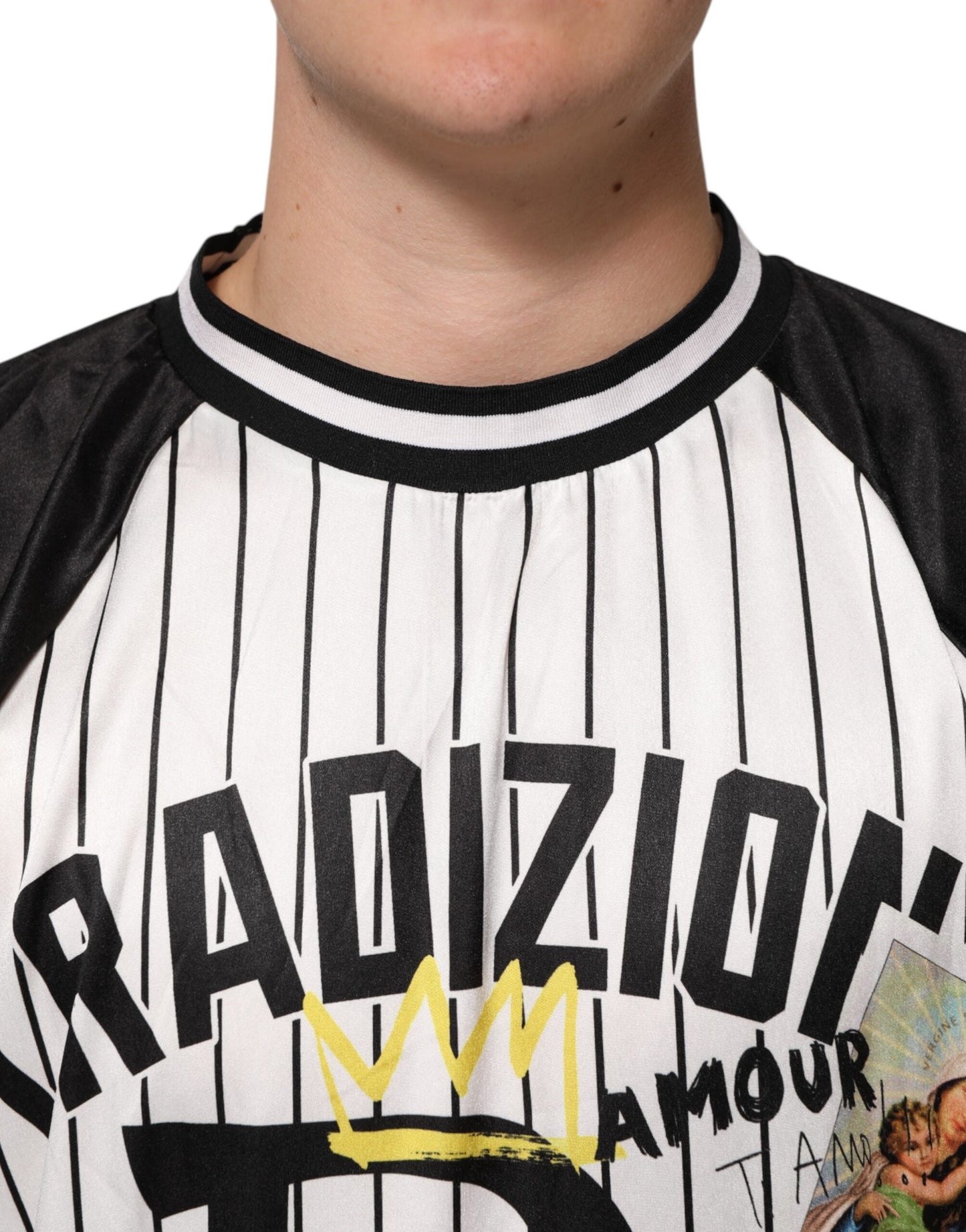 Dolce & Gabbana Tradizione Graffiti Print Oversized Men T-shirt