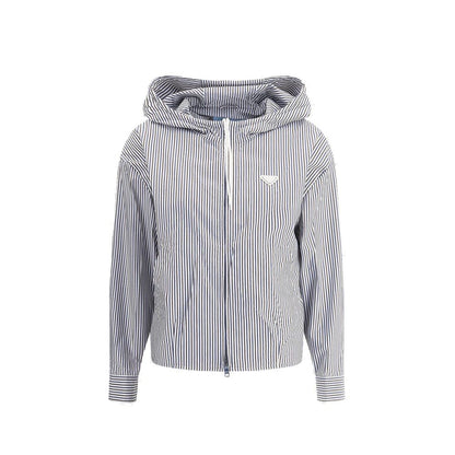 Prada Striped hooded Jacket