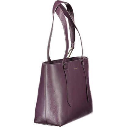Coccinelle Purple Leather Handbag