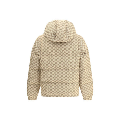 Gucci SPW BLOUSON GG CANVAS W/FEATH