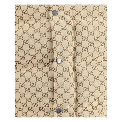 Gucci SPW BLOUSON GG CANVAS W/FEATH