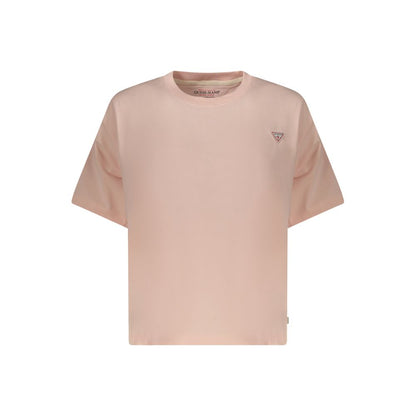 Guess Jeans Pink Cotton Tops & T-Shirt