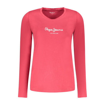 Pepe Jeans Red Cotton Tops & T-Shirt