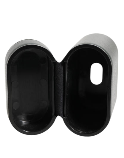 Dolce & Gabbana Army Green Calfskin Leather Logo Flip Holder Airpods Case