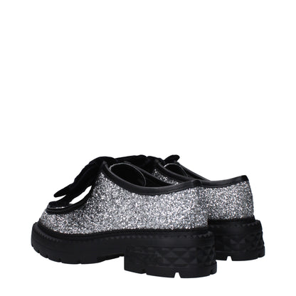 Jimmy Choo Gray Plastic Slip-On Loafers