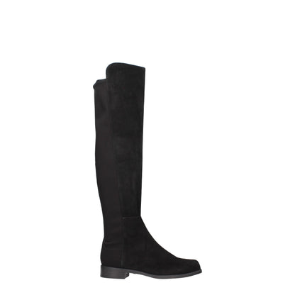 Stuart Weitzman Black Leather Over The Knee