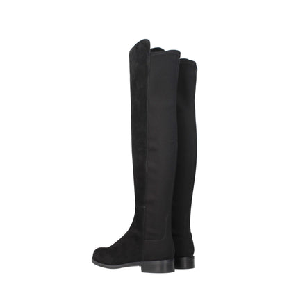 Stuart Weitzman Black Leather Over The Knee